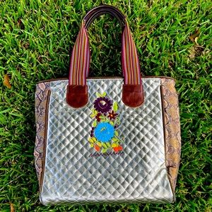 Consuela Gold Quilted Bag